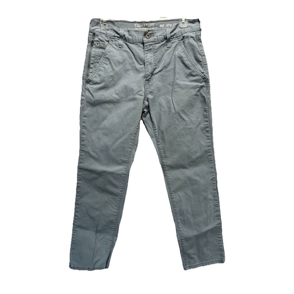 Levis Light Blue‎ S67 Athletic Denim Jeans Slim Straight Size 31x30 Mid Rise
